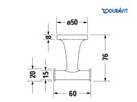 MEDIDAS PERCHA DOBLE STARCK T DURAVIT